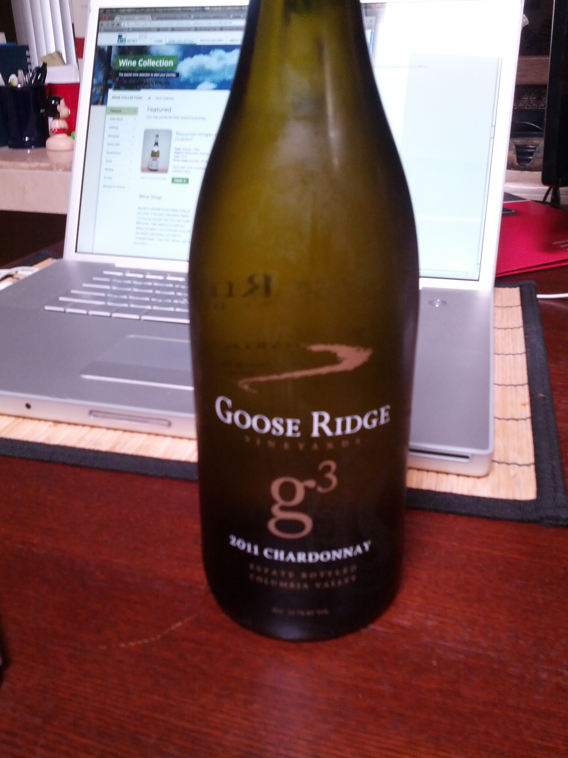 Goose Ridge Vinyards g3 2011 Chardonnay